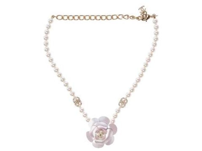 Gioielli CHANEL Camelia in Perla Bianca - 103517 Bianco - vista 4