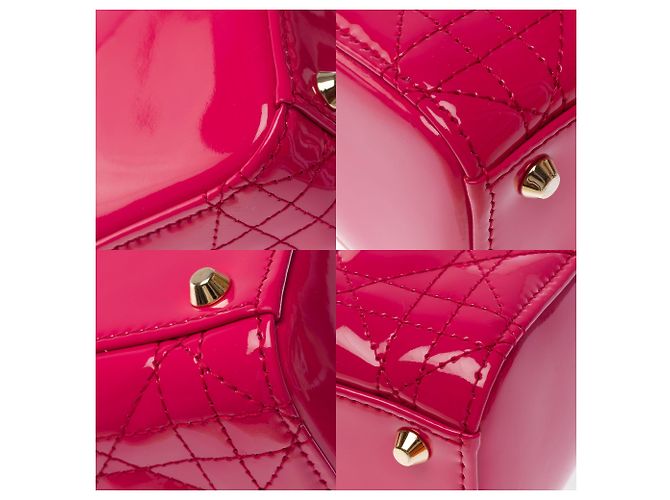 Borsa DIOR Lady Dior in Pelle Rosa - 103538 - vista 11