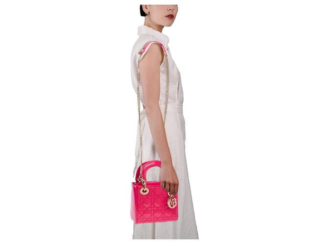 Borsa DIOR Lady Dior in Pelle Rosa - 103538 - vista 12