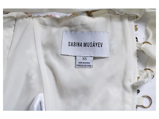 Autre Marque Sabina Musayev, top de lentejuelas Rosa Dorado - vista 9