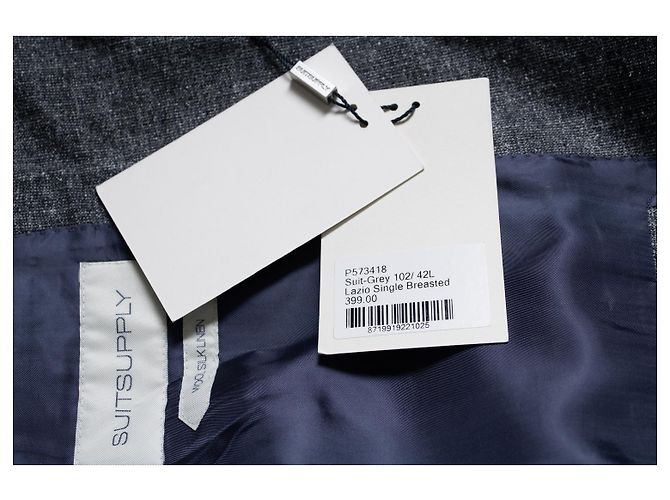 Autre Marque Suitsupply, terno Lazio cinza de abotoamento simples - vista 5