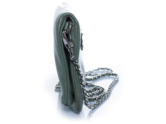 Zadig & Voltaire, Borsa a tracolla in pelle verde Rock - vista 4