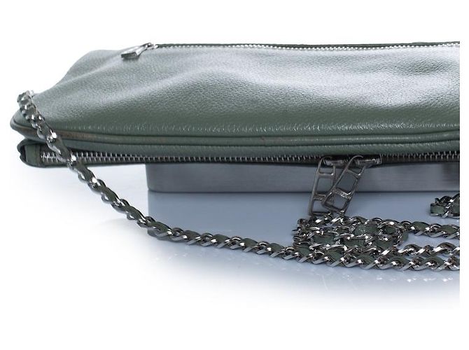 Zadig & Voltaire, Borsa a tracolla in pelle verde Rock - vista 5