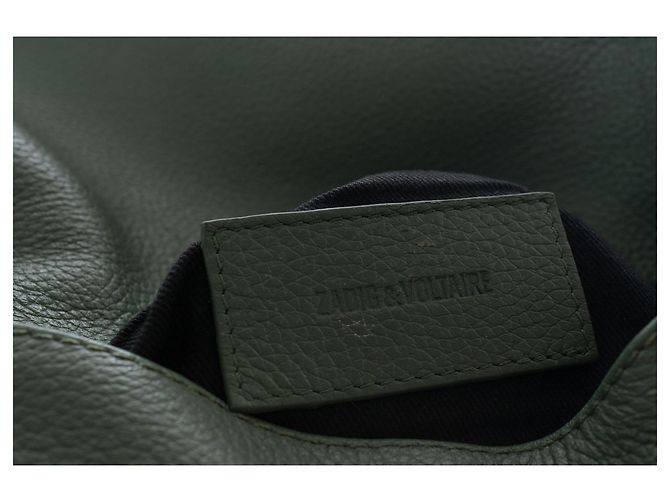 Zadig & Voltaire, Borsa a tracolla in pelle verde Rock - vista 6