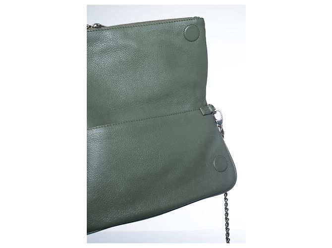 Zadig & Voltaire, Borsa a tracolla in pelle verde Rock - vista 7