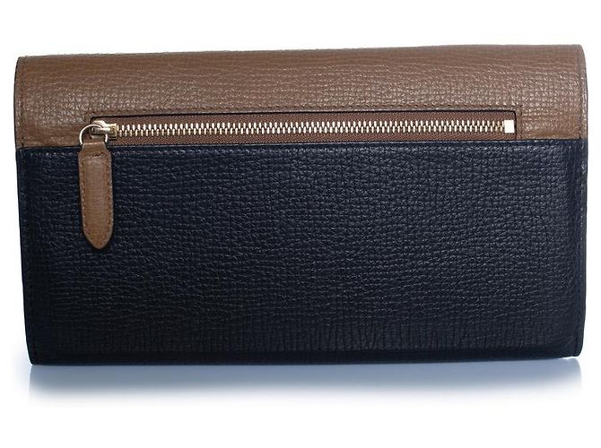 Smythson, portafoglio in pelle nero e marrone - vista 2