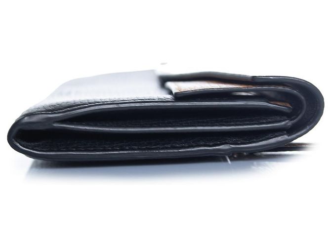 Smythson, portafoglio in pelle nero e marrone - vista 6