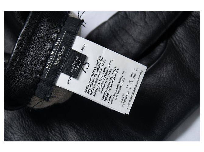 Max Mara Weekend, guanti in pelle neri Nero - vista 3