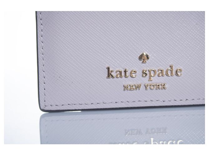 Kate Spade, Tarjetero de cuero lila con perlas Púrpura - vista 3