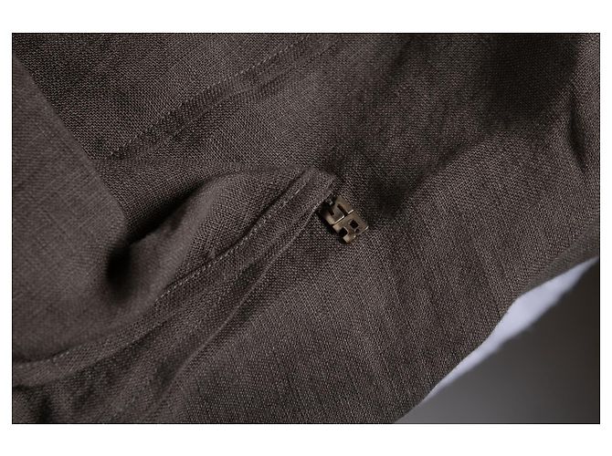 Sonia Rykiel, blazer de lino marrón Castaño - vista 5