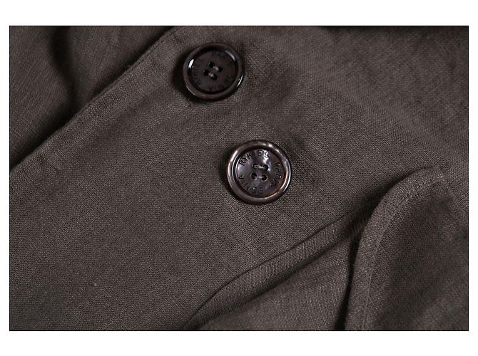 Sonia Rykiel, blazer de lino marrón Castaño - vista 6