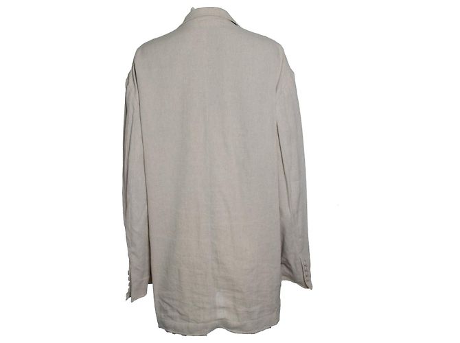 Acne studios, Blazer de lino beige - vista 2