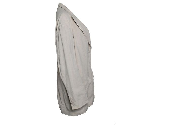 Acne studios, Blazer de lino beige - vista 3