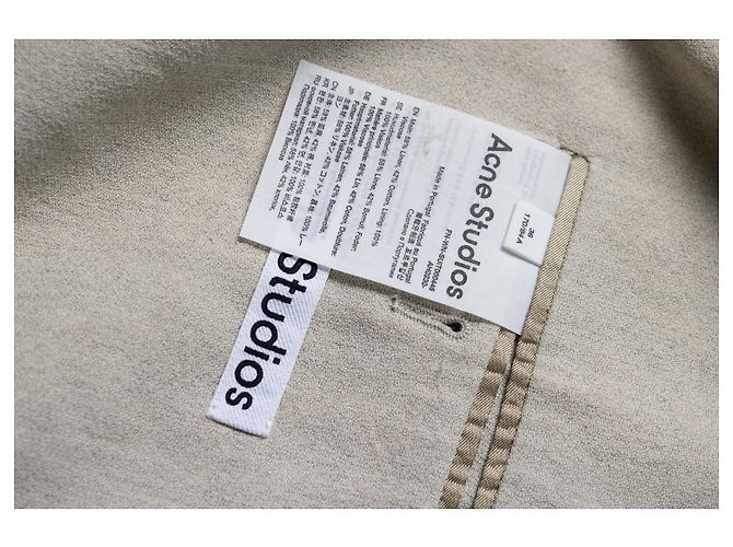 Acne studios, Blazer de lino beige - vista 9