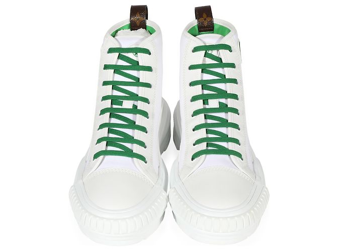 Sneaker Boot Louis Vuitton Squad 'White Green' - vista 3