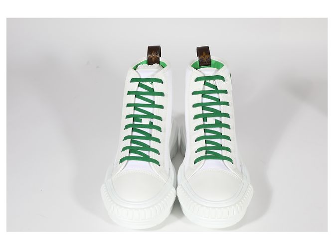 Sneaker Boot Louis Vuitton Squad 'White Green' - vista 4