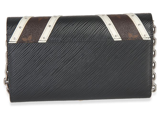 Portafoglio con catena Twist in tela Monogram V bianco e nero Louis Vuitton - vista 2