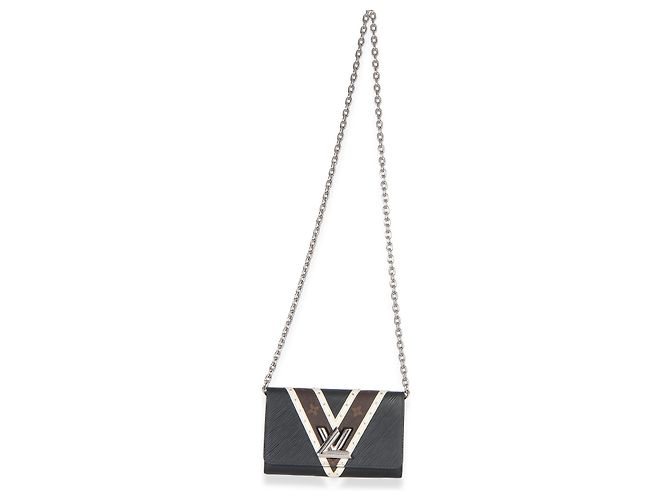 Portafoglio con catena Twist in tela Monogram V bianco e nero Louis Vuitton - vista 5