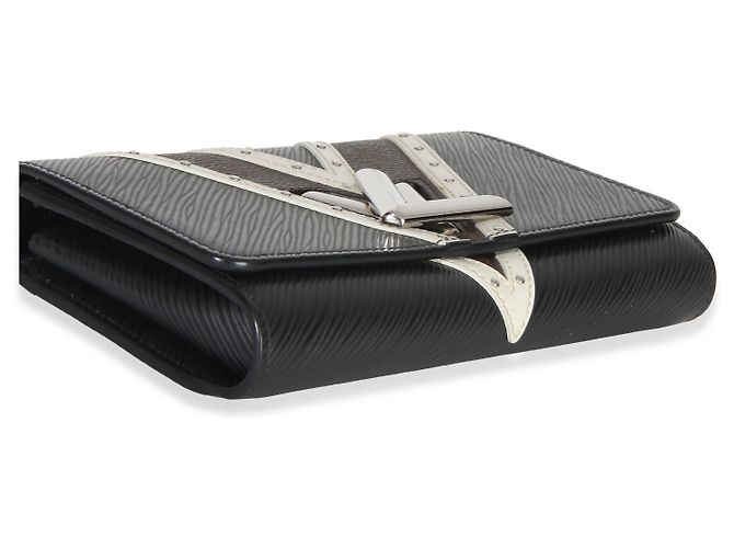 Portafoglio con catena Twist in tela Monogram V bianco e nero Louis Vuitton - vista 7