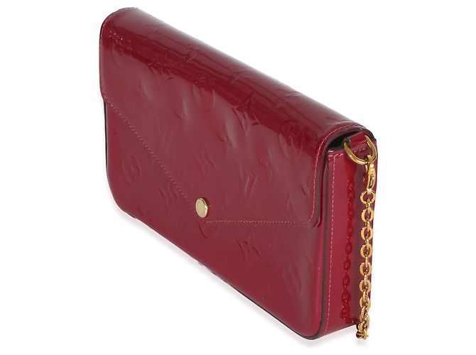 Pochette Félicie Louis Vuitton Pochette Felicie Monogram Vernis Fuchsia Porpora - vista 3