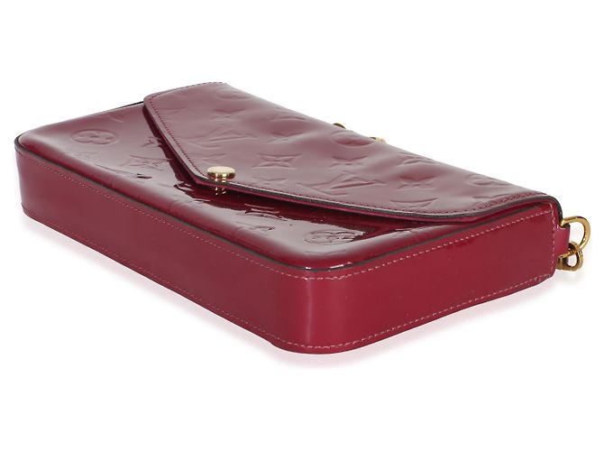 Pochette Félicie Louis Vuitton Pochette Felicie Monogram Vernis Fuchsia Porpora - vista 6
