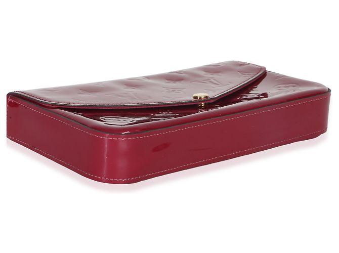 Pochette Félicie Louis Vuitton Pochette Felicie Monogram Vernis Fuchsia Porpora - vista 7
