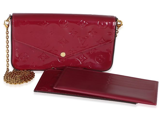 Pochette Félicie Louis Vuitton Pochette Felicie Monogram Vernis Fuchsia Porpora - vista 8
