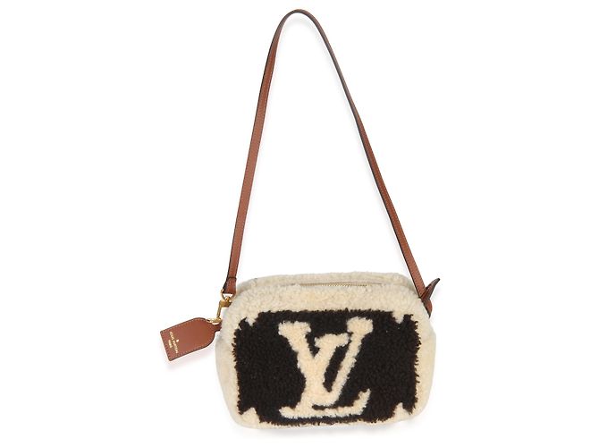 Louis Vuitton Teddy Fleece Monogram Beach Pouch Braun Beige - Ansicht 5