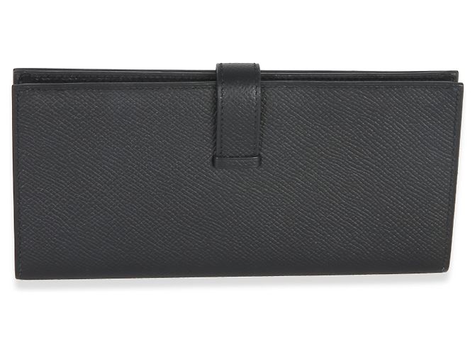 Portafoglio Hermès Bearn in pelle Epsom nero PHW - vista 2