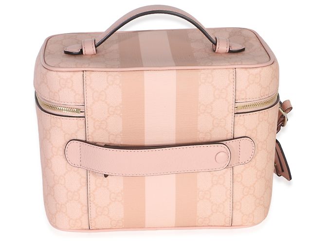 Neceser Gucci Savoy Medium en piel de becerro Dollar GG Supreme Monogram Rosa Claro - vista 2