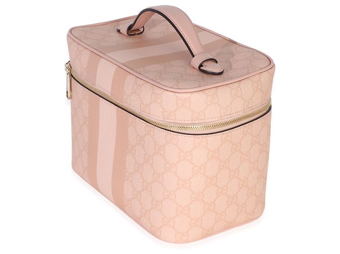 Neceser Gucci Savoy Medium en piel de becerro Dollar GG Supreme Monogram Rosa Claro - vista 3