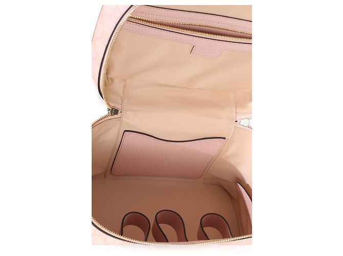 Neceser Gucci Savoy Medium en piel de becerro Dollar GG Supreme Monogram Rosa Claro - vista 5