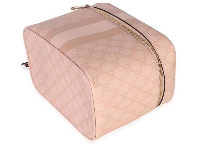 Neceser Gucci Savoy Medium en piel de becerro Dollar GG Supreme Monogram Rosa Claro - vista 6