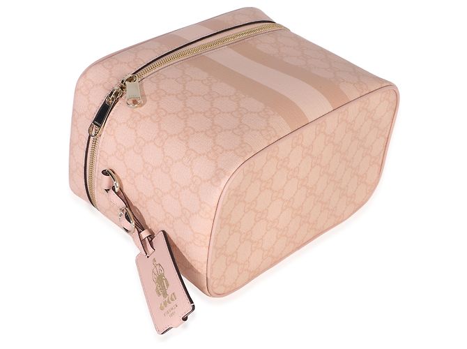Neceser Gucci Savoy Medium en piel de becerro Dollar GG Supreme Monogram Rosa Claro - vista 7