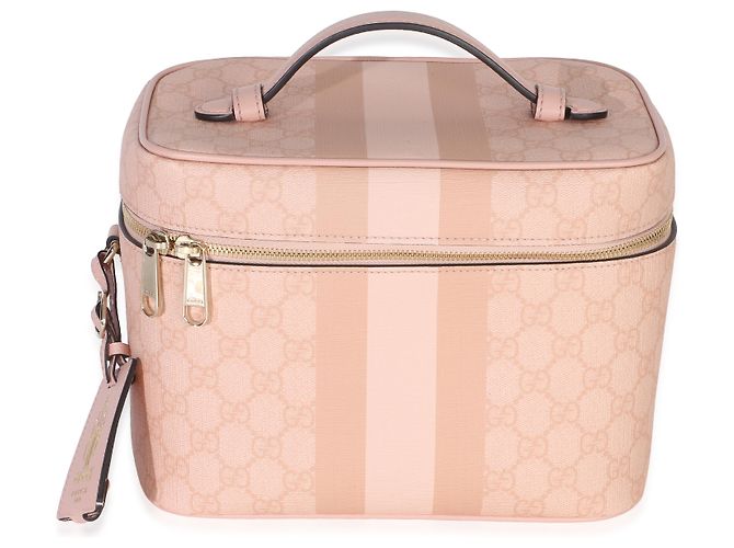 Neceser Gucci Savoy Medium en piel de becerro Dollar GG Supreme Monogram Rosa Claro - vista 8