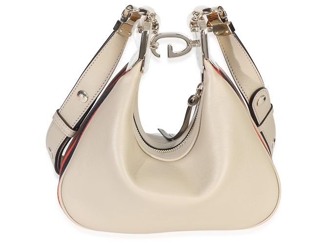 Gucci Beige Glattleder Web Small Attache Schultertasche - Ansicht 2