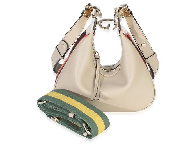 Gucci Beige Glattleder Web Small Attache Schultertasche - Ansicht 8