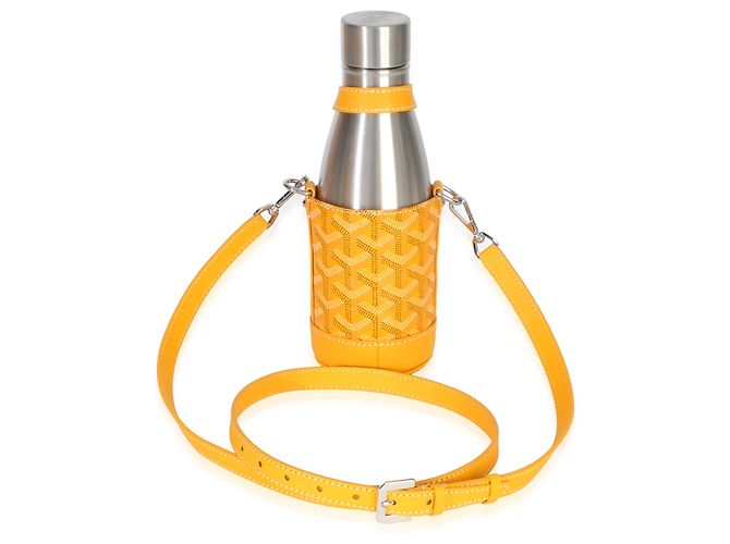 Goyard Yellow Goyardine Canvas Yonne MM Case & Flask - view 2
