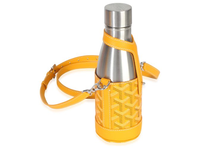 Goyard Yellow Goyardine Canvas Yonne MM Case & Flask - view 4