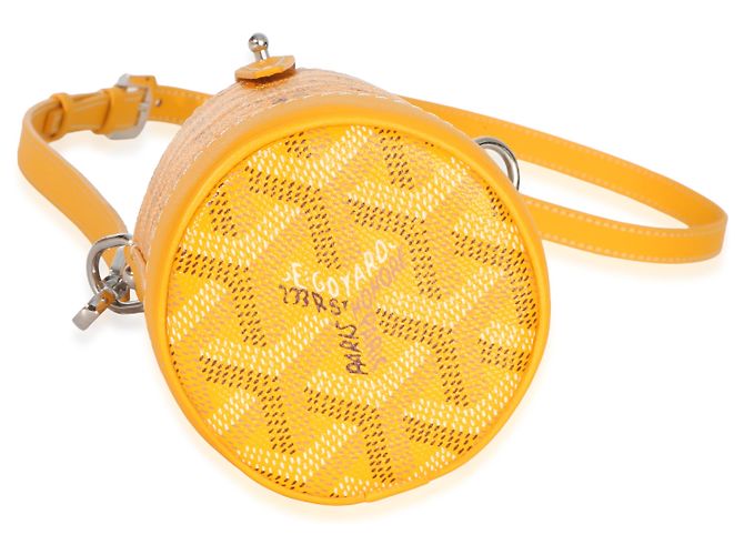 Goyard Yellow Goyardine Canvas Yonne MM Case & Flask - view 6