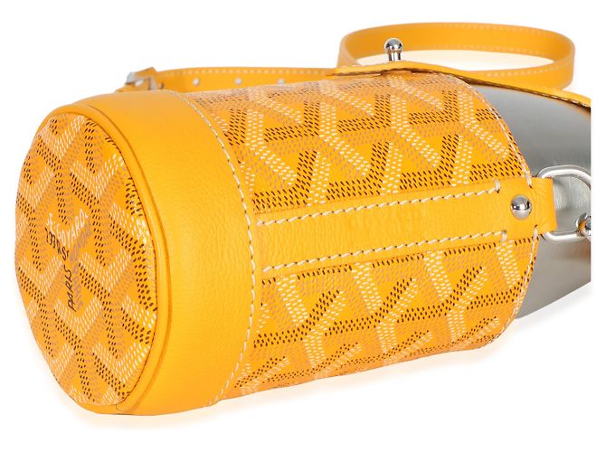 Goyard Yellow Goyardine Canvas Yonne MM Case & Flask - view 7