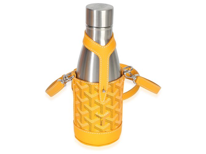 Goyard Yellow Goyardine Canvas Yonne MM Case & Flask - view 8