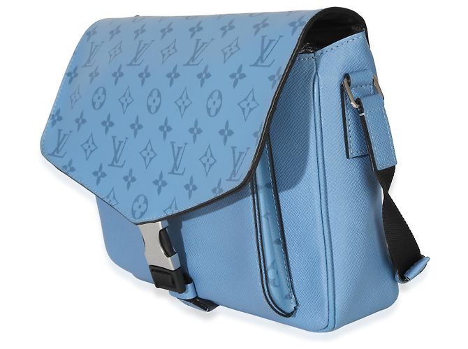 Louis Vuitton Blue Denim Taigarama Messengerama - vista 3