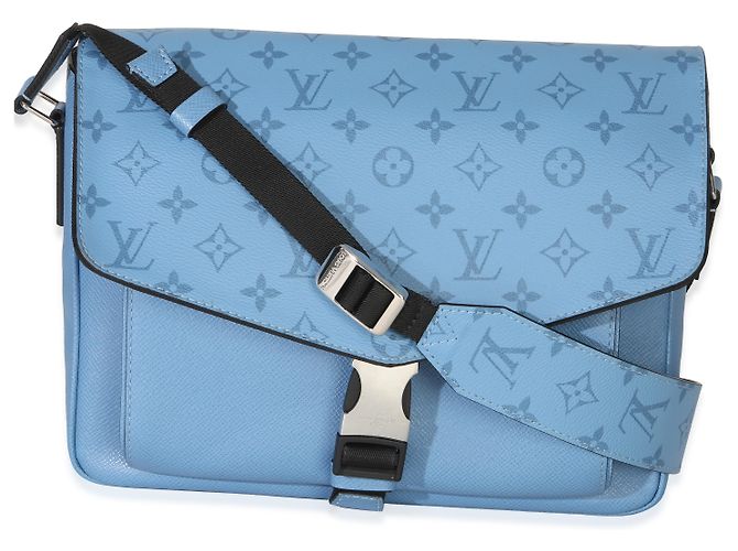 Louis Vuitton Blue Denim Taigarama Messengerama - vista 8