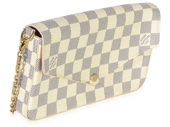 Louis Vuitton Damier Azur Canvas Felicie Pochette Beige - vista 2