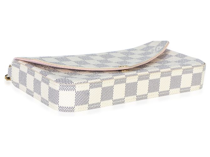 Louis Vuitton Damier Azur Canvas Felicie Pochette Beige - vista 5