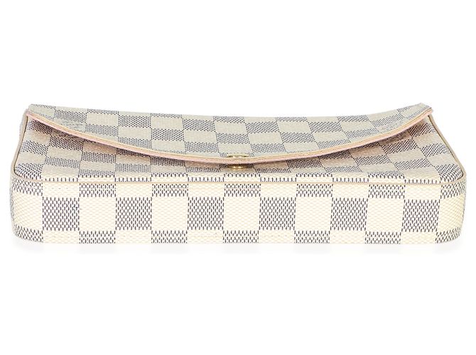 Louis Vuitton Damier Azur Canvas Felicie Pochette Beige - vista 6