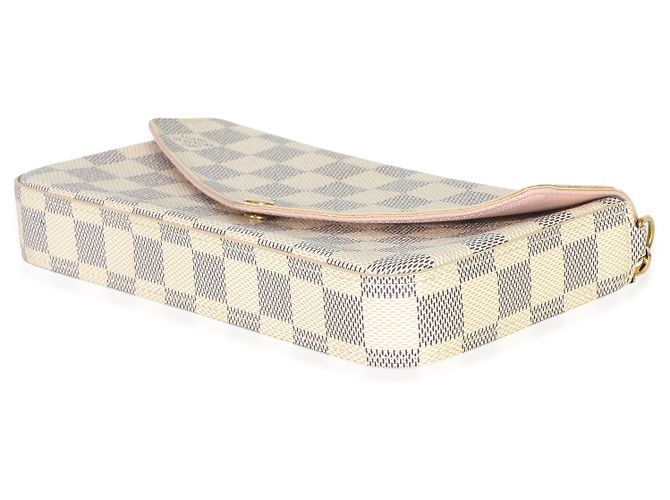 Louis Vuitton Damier Azur Canvas Felicie Pochette Beige - vista 7