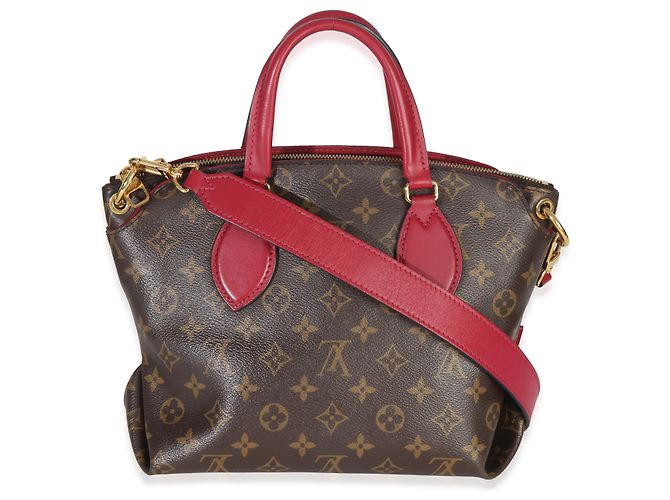 Louis Vuitton Bordeaux Monogram Canvas Flower Zipped Tote PM Marrone - vista 2