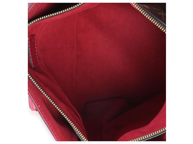 Louis Vuitton Bordeaux Monogram Canvas Flower Zipped Tote PM Marrone - vista 5